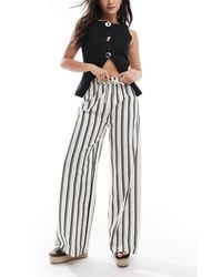 Wednesday's Girl - Stripe Wide Leg Trouser - Lyst