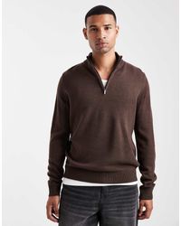 Brave Soul - Knit Quarter Zip Jumper - Lyst