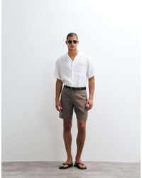 ARKET - Pure Linen Tailored Shorts - Lyst