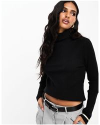 ASOS - Super Soft Brushed Rib Roll Neck Top Co-ord - Lyst