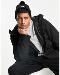 The North Face - Bonnet à pompom avec logo encadré - Lyst