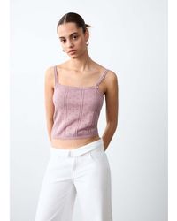 Mango - Teen Pointelle Cami Top - Lyst