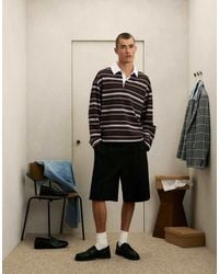 River Island - Oversized Fit Cotton Striped Polo Shirt - Lyst
