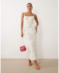 Gina Tricot - Strappy Embroidery Maxi Dress - Lyst