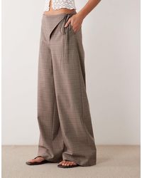 ASOS - Wrap Front Tie Detail Tailored Trouser In - Lyst