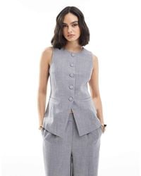 New Look - Elegant Gilet Met Lange Pasvorm - Lyst