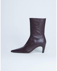 TOPSHOP - Neeve Premium Leather High Heeled Ankle Boots - Lyst