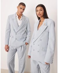Sister Jane - Unisex Double Breasted Blazer Co-ord With Brooch - Lyst
