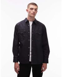 Levi's - Camisa Vaquera Holgada De Estilo Wéstern Con Y Acabado Revestido De -Azul Marino - Lyst