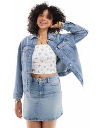 New Look - Oversized Denim Jacket - Lyst
