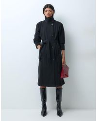 ONLY - Jas Met Opstaande Boord, Riem En Maxi-Lengte - Lyst