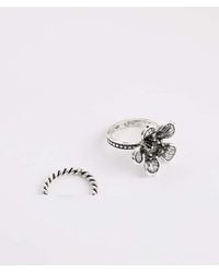 Reclaimed Vintage - 2 Pack Floral Boho Ring Pack - Lyst