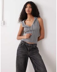 Collusion - Soft Knit Hooded Tank Top - Lyst