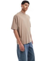 ASOS - Essentials Oversized T-shirt With High Neck - Lyst
