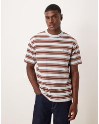ASOS - Heavyweight Relaxed Stripe T-Shirt With Text Graphic - Lyst