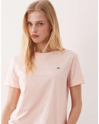 GANT - Vintage Chest Logo Fitted T-shirt - Lyst