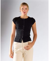Glamorous - Button Front Tee - Lyst