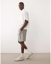 ASOS - Mid Length Jorts With Pleat & Tie Styling - Lyst