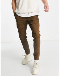 Pantalones chinos marrones con pliegues Join Life Pull\u0026Bear de Denim de  color Marrón para hombre | Lyst