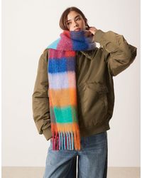 ASOS - – gewebter schal mit überdimensionalem, em karomuster - Lyst