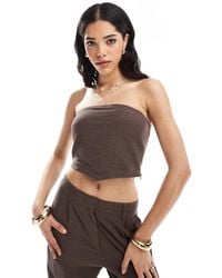 4th & Reckless - Linen Blend Bandeau Scarf Top Co-ord - Lyst