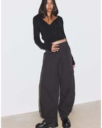 Stradivarius - Button-Up Wrap Knit Cardigan - Lyst