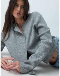 ASOS - Knitted Rib Basic Cardigan - Lyst