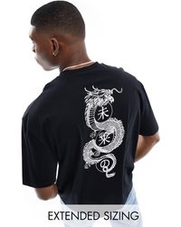 ASOS - T-shirt oversize avec imprimé dragon au dos - Lyst