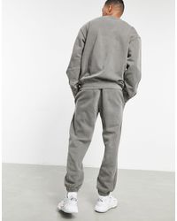 adidas originals overdyed premium sweatshirt with chest logo in blue