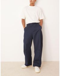 ASOS - Smart Wide Barrel Leg Trousers - Lyst