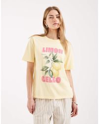 ONLY - Recht T-Shirt Met Limoncello-Print - Lyst