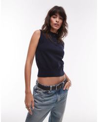 Mango - Button Detail Sweater Vest - Lyst