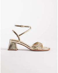 ASOS - Humble Plaited Detail Mid Block Heel Sandals - Lyst