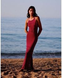 Bershka - Open-back Midi Dress - Lyst