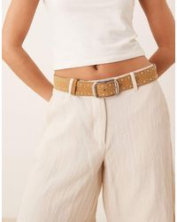 Mango - Suède Riem Met Studs - Lyst