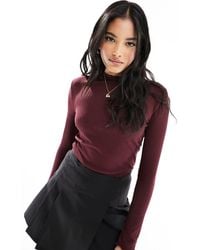 ONLY - Lettuce Edge High Neck Ribbed Top - Lyst