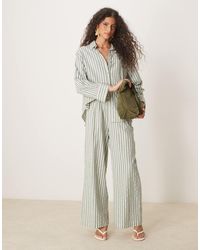 Nobody's Child - Camisa A Rayas De Lino Tamar De (Parte De Un Conjunto)-Neutro - Lyst