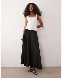 Y.A.S - Volume Satin Circle Midi Skirt - Lyst