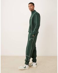 ASOS - Joggers Verdes Extragrandes Con Ribetes Y Detalle Estampado De (Parte De Un Conjunto) - Lyst