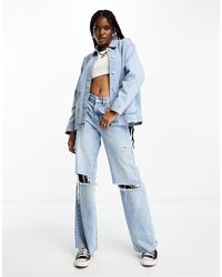 ONLY - Chemise en jean à poches oversize - clair - Lyst