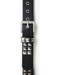 Bershka - Cintura Nera Effetto Pelle Con Borchie - Lyst