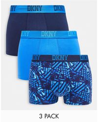 Herren Bekleidung Unterwäsche Boxershorts 5er-pack unterhosen in Blau für Herren DKNY scottsdale 