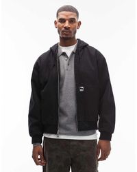 Obey - Chaqueta Bomber Negra Con Capucha Y Cremallera Randy De - Lyst