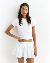 Pull&Bear - Swiss Embroidery Mini Skirt - Lyst