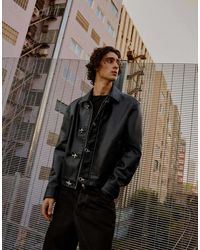 Bershka - Jack Met Leerlook En Sluitingen - Lyst