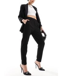 Object - Smalle Broek Met Figuurnaden En Cropped Pijpen - Lyst