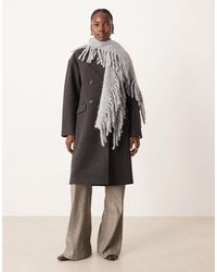 ASOS - Wool Mix Fringe Scarf - Lyst