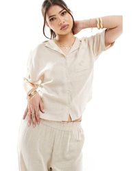ONLY - Linen Mix Oversized Shirt Co-ord - Lyst