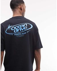 ASOS - Oversized T-shirt With Ocean Drive Bubble Graphic - Lyst