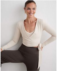 Aim'n - Sand Shape Seamless Wrap Long Sleeve - Lyst